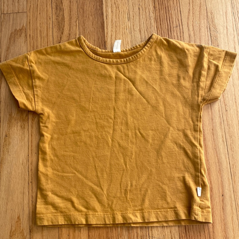 Nui Organic mustard yellow tee shirt